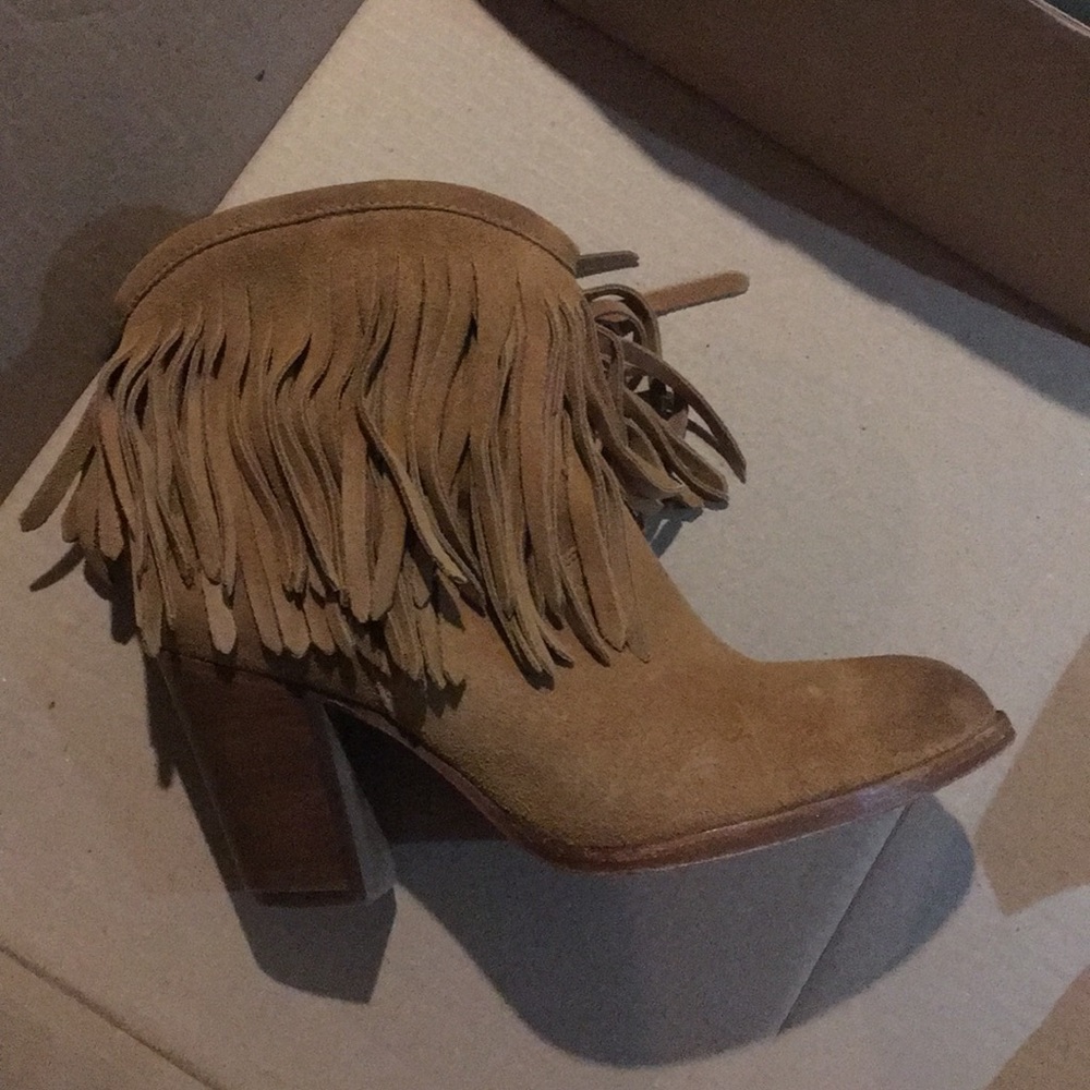 Frye Fringe Booties